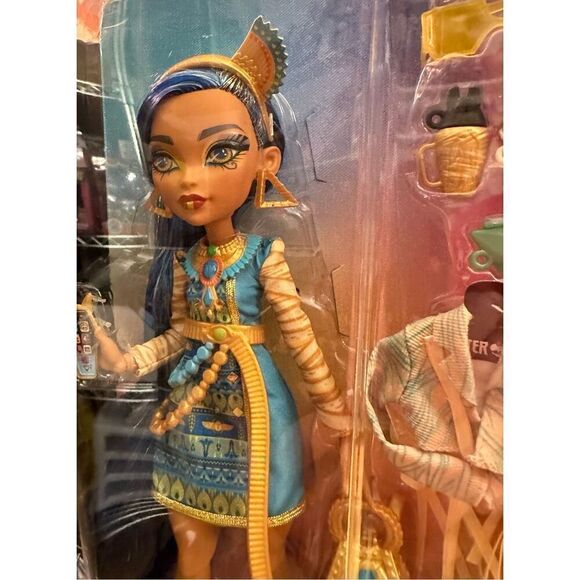 2022 Monster High Cleo DeNile Deluxe Set With Tut Cat Pet Doll New NIB - Picture 3 of 9